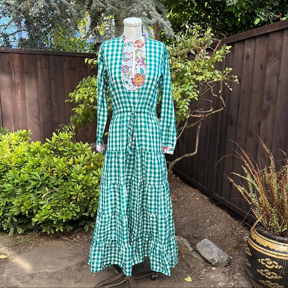 Kleed Green Gingham Dress